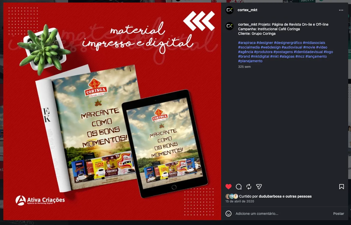 Projeto real de revista institucional impressa e digital para o Grupo Coringa